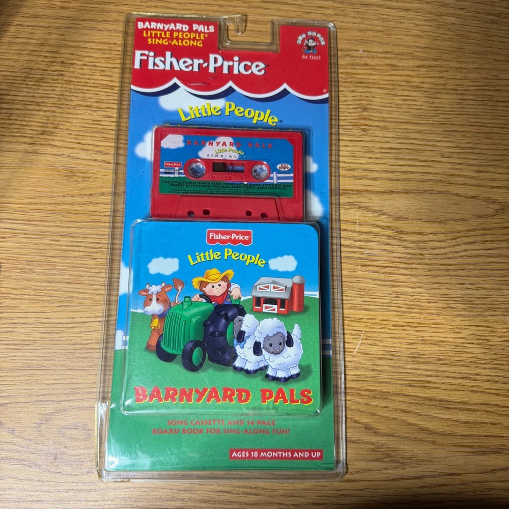 Fisher-Price Little People Barnyard Pals Sing-Along Cassette and Board Book 1997